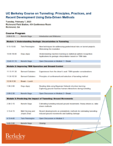 Collaboration with industry partners for UCB Course on Tunneling Data Collaboration with industry partners for UCB Course on Tunneling Data